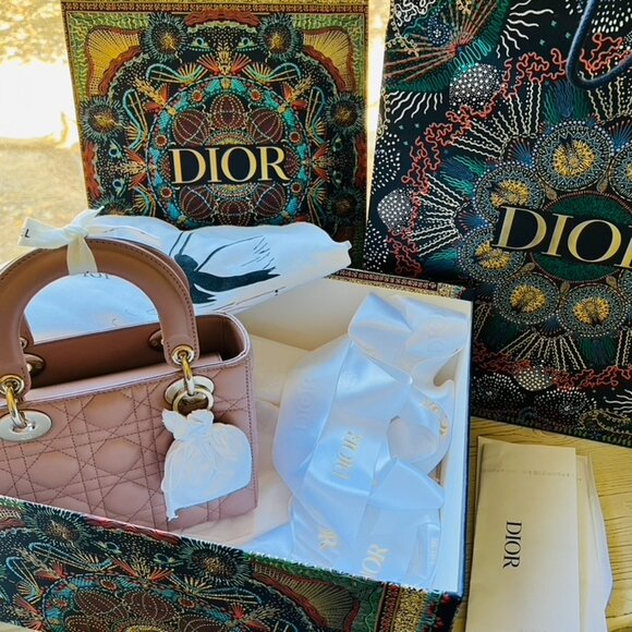Lambskin Cannage Small My ABCDior Lady Dior Fard - Picture 1 of 16
